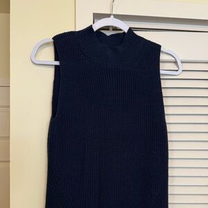 Loft Navy Sleeveless Knit Sweater Vest Brand New